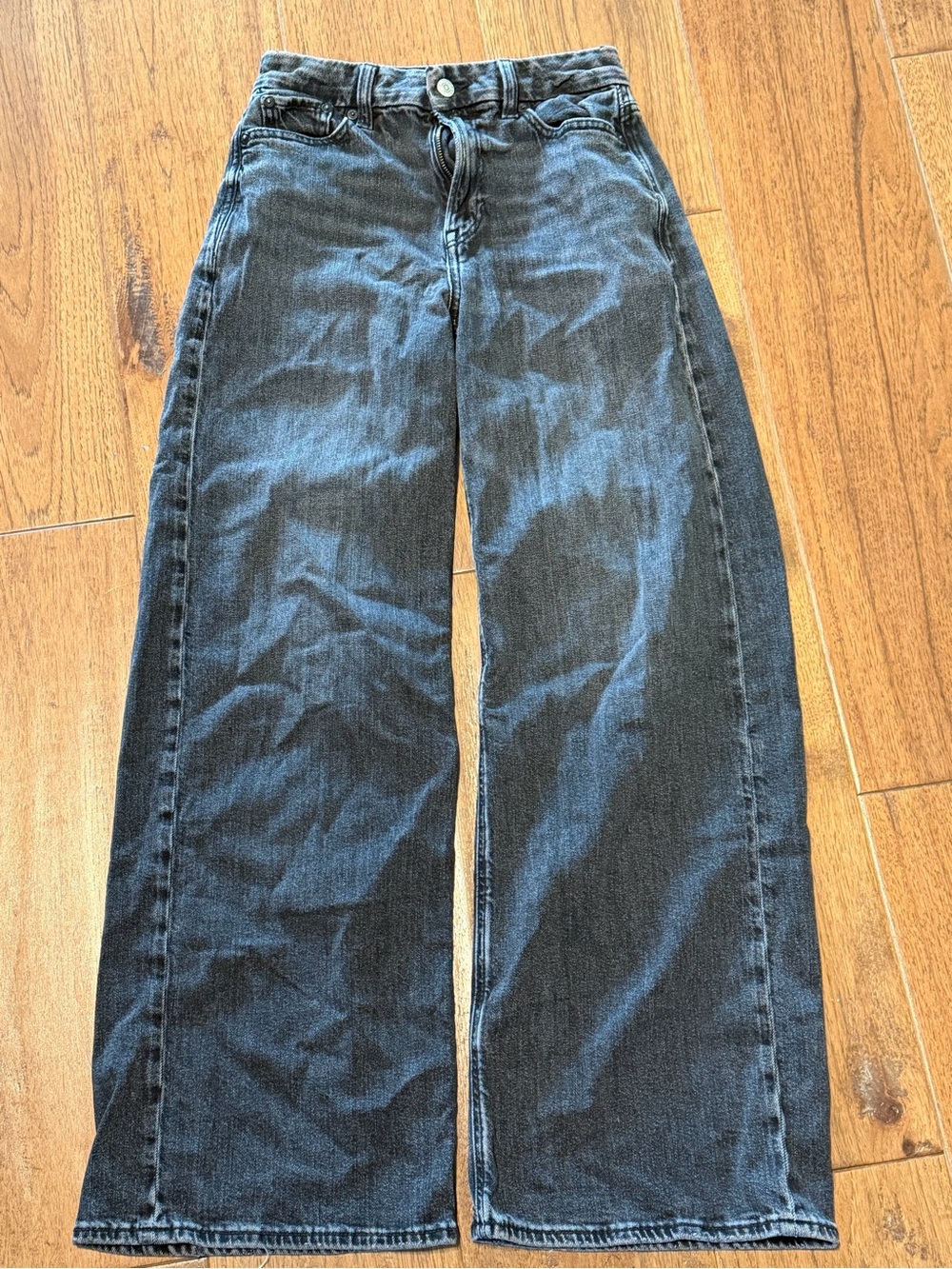AE Wide Leg Black Denim Jeans